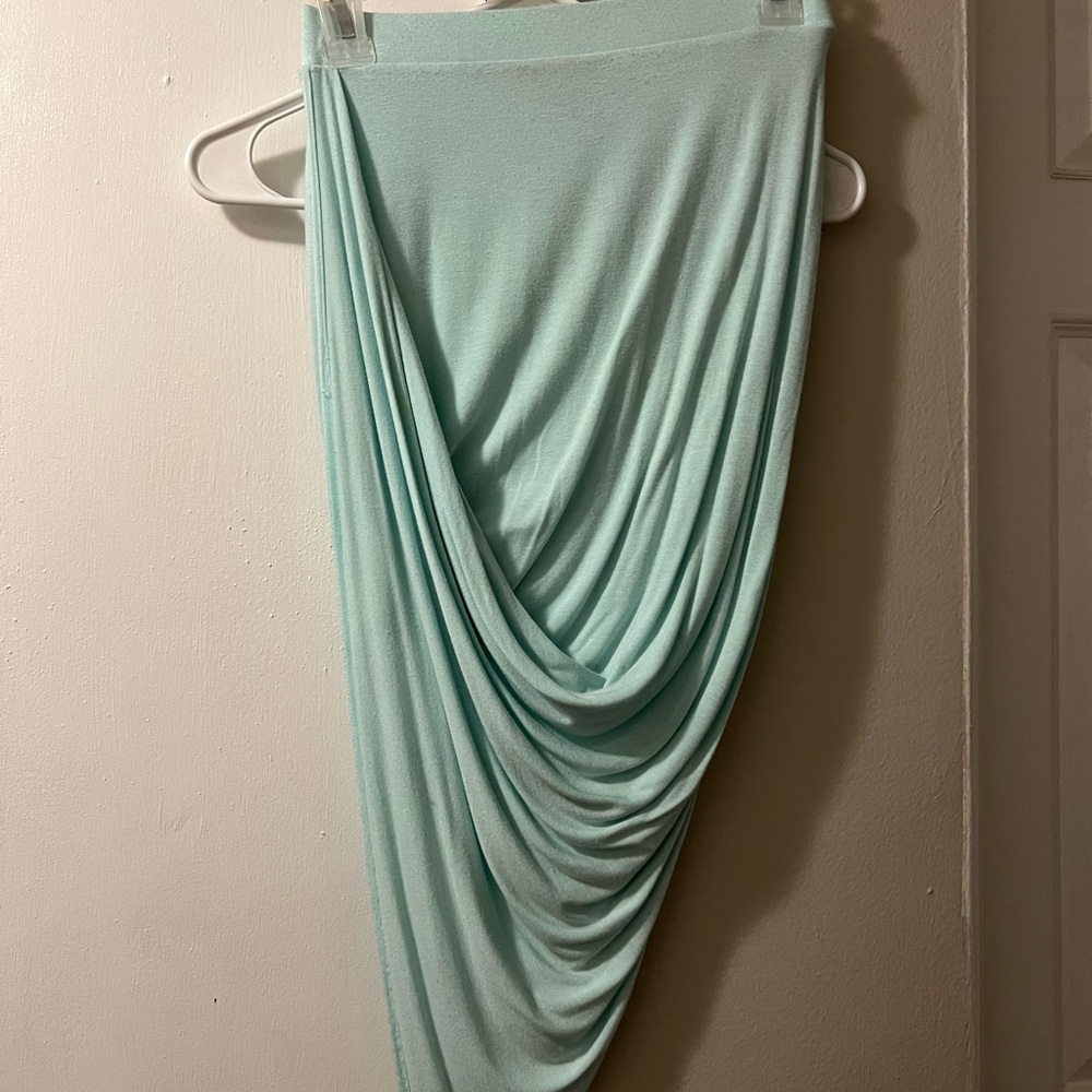 Blue asymmetrical skirt